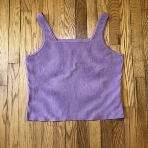 The General Good NWT Women's Purple/Lavender Sleeveless Knit Ribbed Tank Top XL